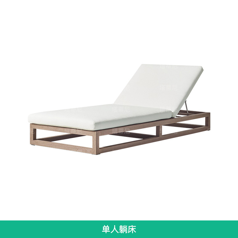 Conjunto de muebles de teca para exteriores, resistentes al agua y a los rayos UV, para patio, jardín, terraza, sofá de aluminio para balcón.