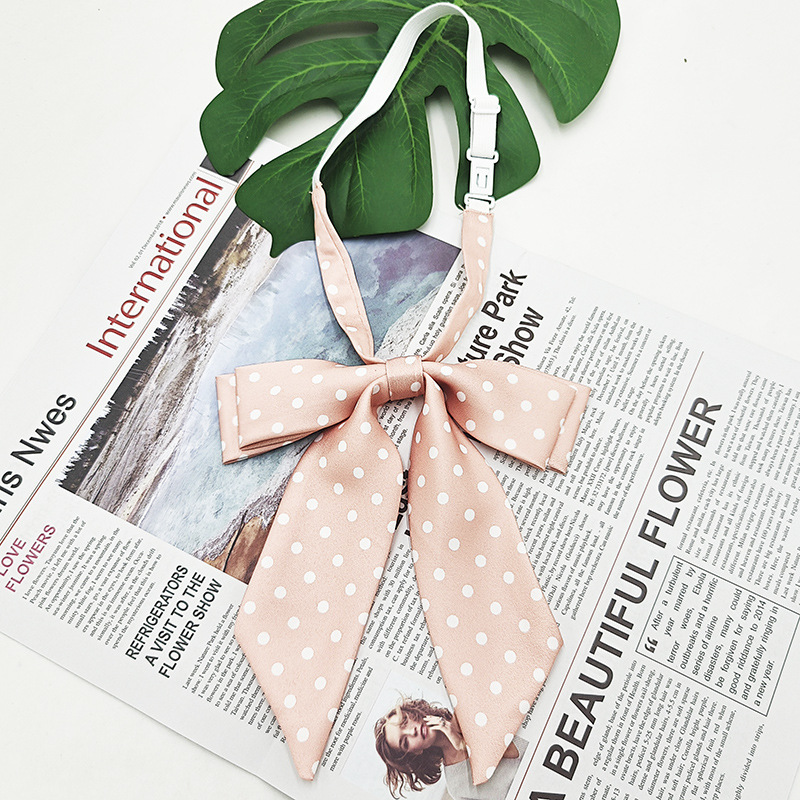 Pajarita de mango largo de doble capa con manchas japonesas, pajarita, uniforme JK, estilo universitario, lazo de niña, spot al por mayor