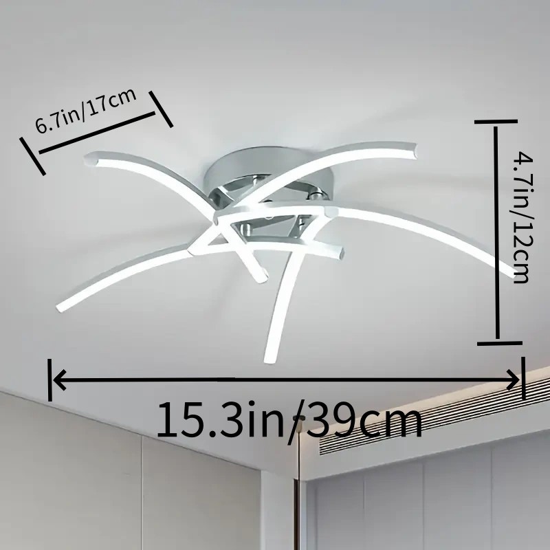 Transfronterizo Amazonas sala de estar lámpara de techo dormitorio lámpara de pasillo LED luz de atmósfera moderna simple lámpara Zhongshan al por mayor image 30