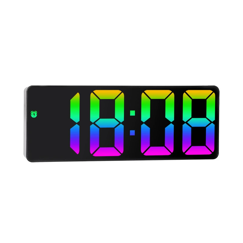 Электронные часы INS 0725 — LED крупные цифры, смена цвета RGB, большой экран будильник