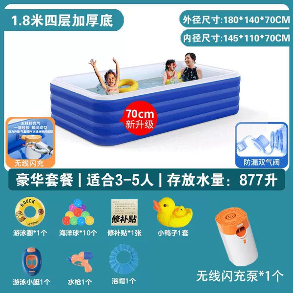 1.8 meters of four-layer thickened bottom- 【Wireless Flash Charging】 Luxury Package