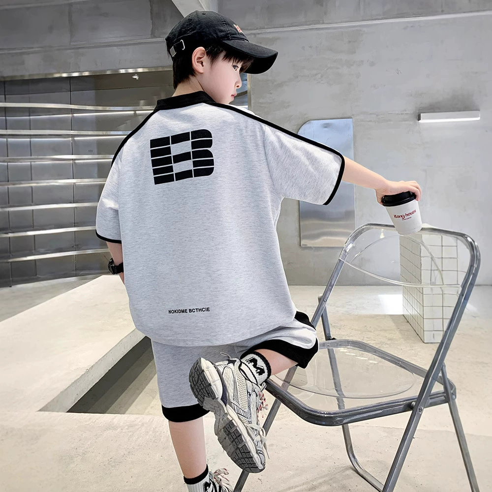 Summer clothing, children's set, summer polo, for teenagers, with short sleeve
