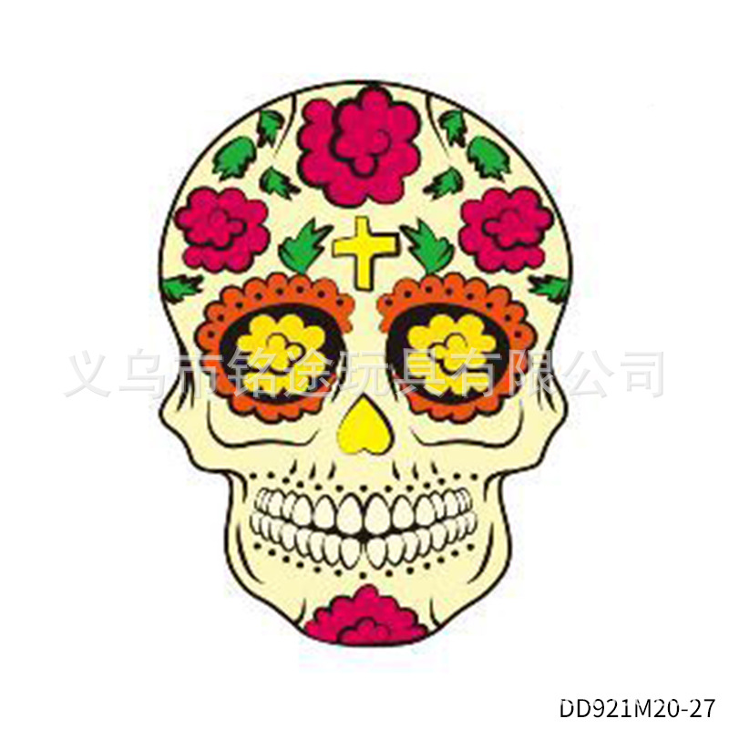 Suministros de fiesta de carnaval mexicano Día de los muertos Pegatinas de fiesta divertida para niños Accesorios de fotografía mexicana