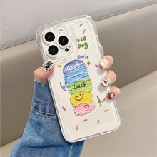 涂鸦LUCK适用苹果13/14创意iPhone手机壳11/12新款全包17PROMAX