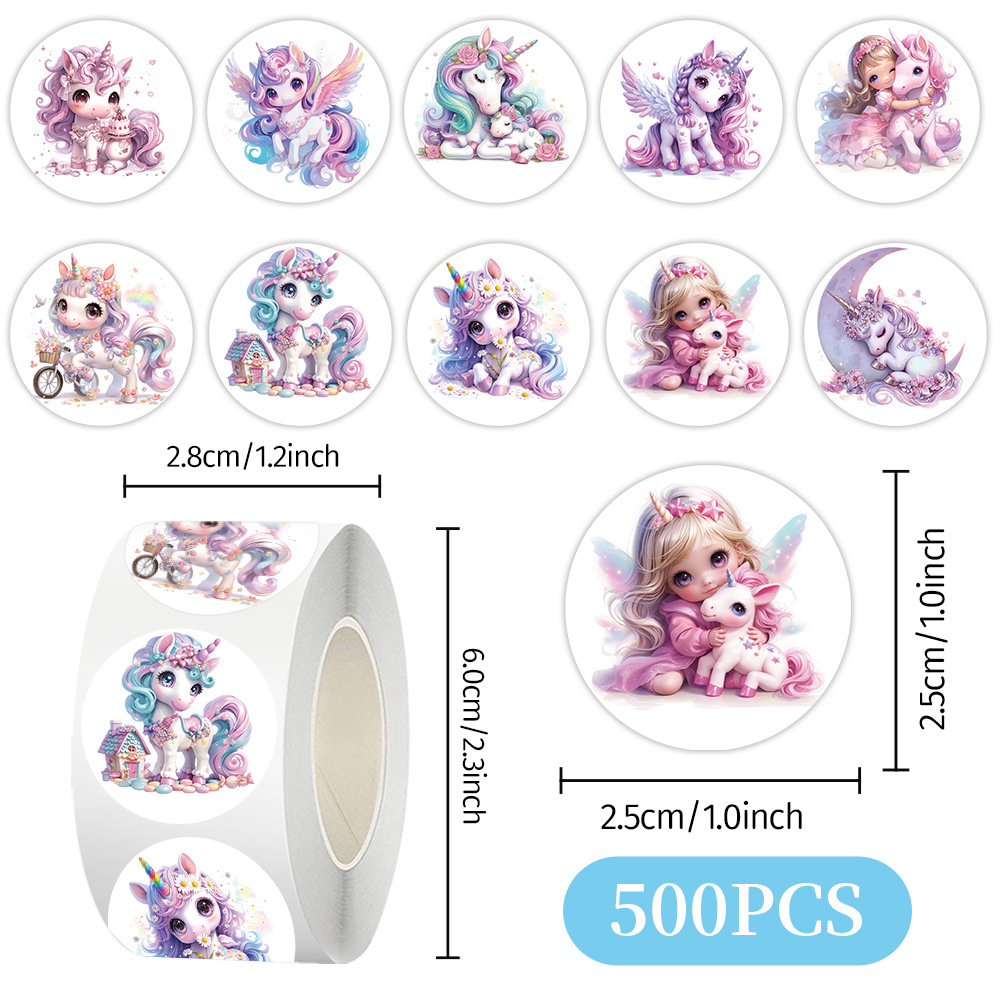 Cien tipos de dibujos animados pegatinas de animales rollo de recompensas para niños materiales didiy papelería cuaderno cinta adhesiva decoración