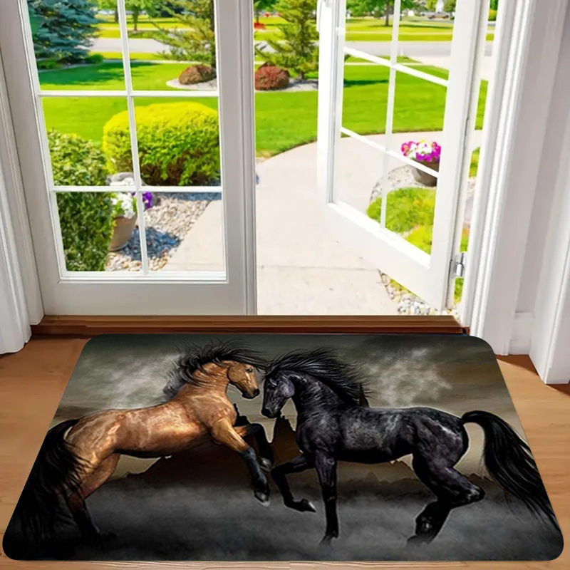 Alfombra de franela estampada, estilo playa, antideslizante, resistente a la suciedad, resistente al desgaste, alfombra para la entrada, dropshipping transfronterizo Y2.