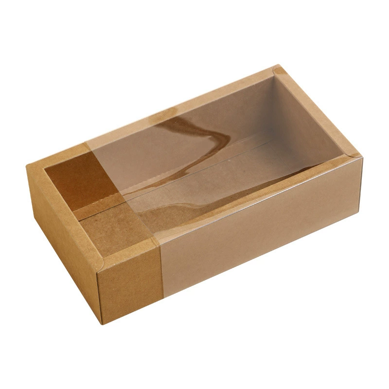 Прямоугольные складные картонные ящики для чая, цветов и подарков из крафт-бумаги, оптом