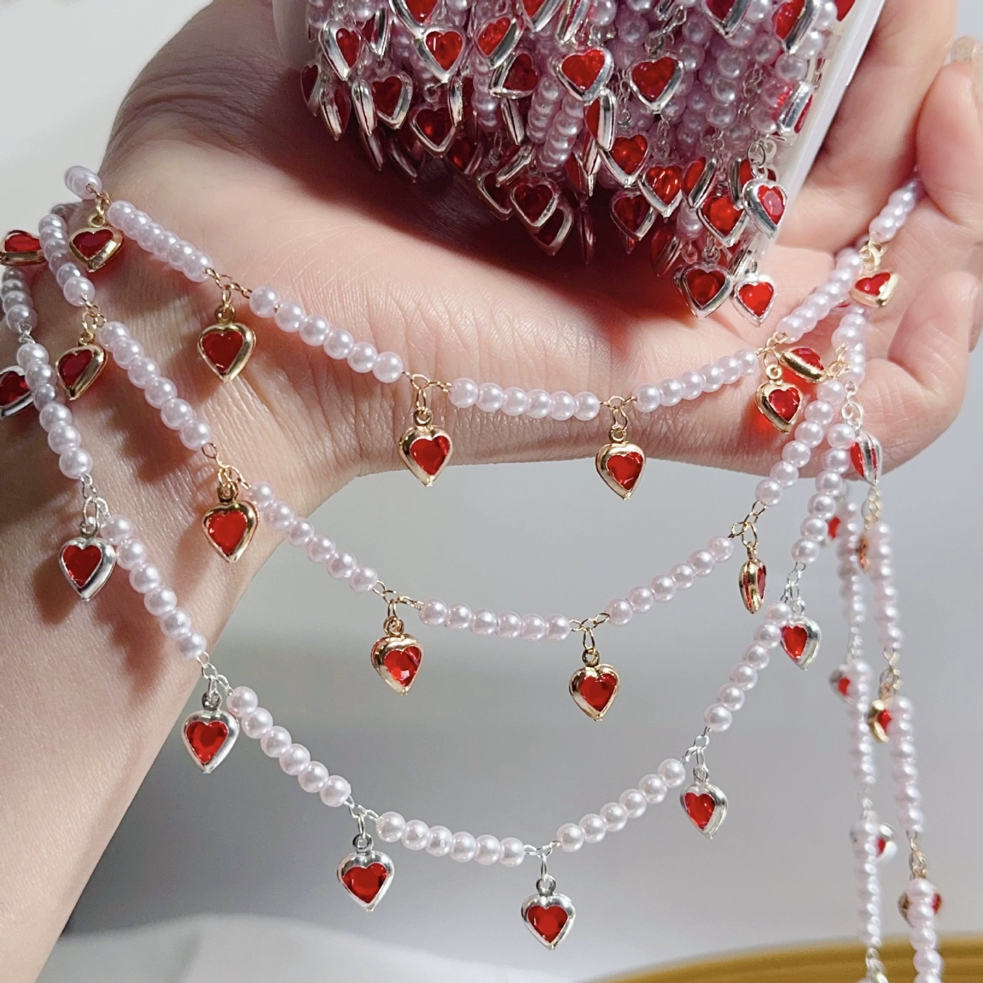 Аксессуар, медная цепь с жемчужиной, DIY, французский стиль, Лолита стиль