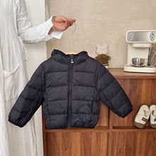 新国标90绒白鸭绒儿童羽绒冬季新轻薄羽绒服内胆男女童连帽外套