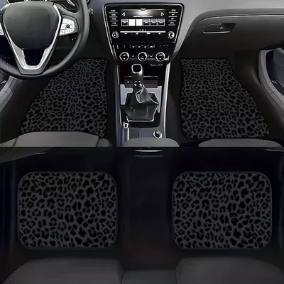 Cross-Border E-Commerce Black Leopard Print Universal seat cover