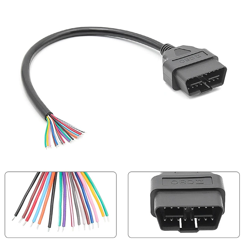 30cm 16pin Male DIY OBD 2 OBD2 Голова линия Auto Extension Cable