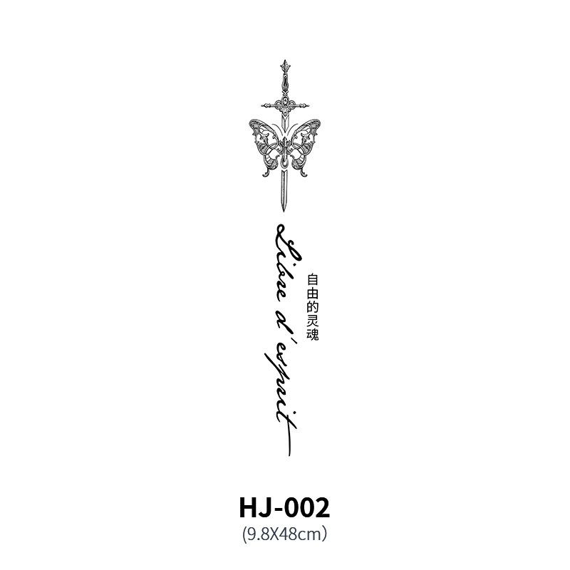 Waterproof tattoo stickers, sexy herbal sticker, long-term effect, English letters