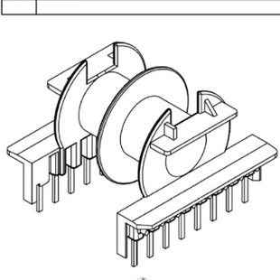 ETD39 2-slot Horizontal 8+8 Pin Pitch 5.08 Distribution 30.48 Height 31.56 Transformer Skeleton Manufacturer