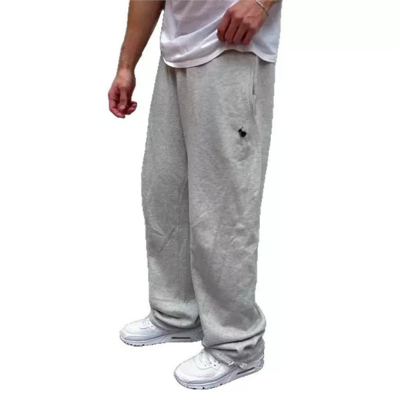 Cross-Border 2026 Retro Street Fashion Simple Loose Sports Pants with Embroidery Versatile Casual Long Pants Stylish Design