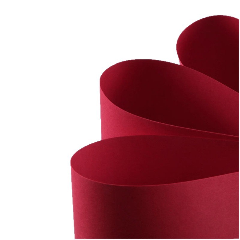 Papel de tarjeta roja de alta calidad, papel de pulpa roja de doble cara, tarjeta de invitación, sobre rojo, papel especial rojo