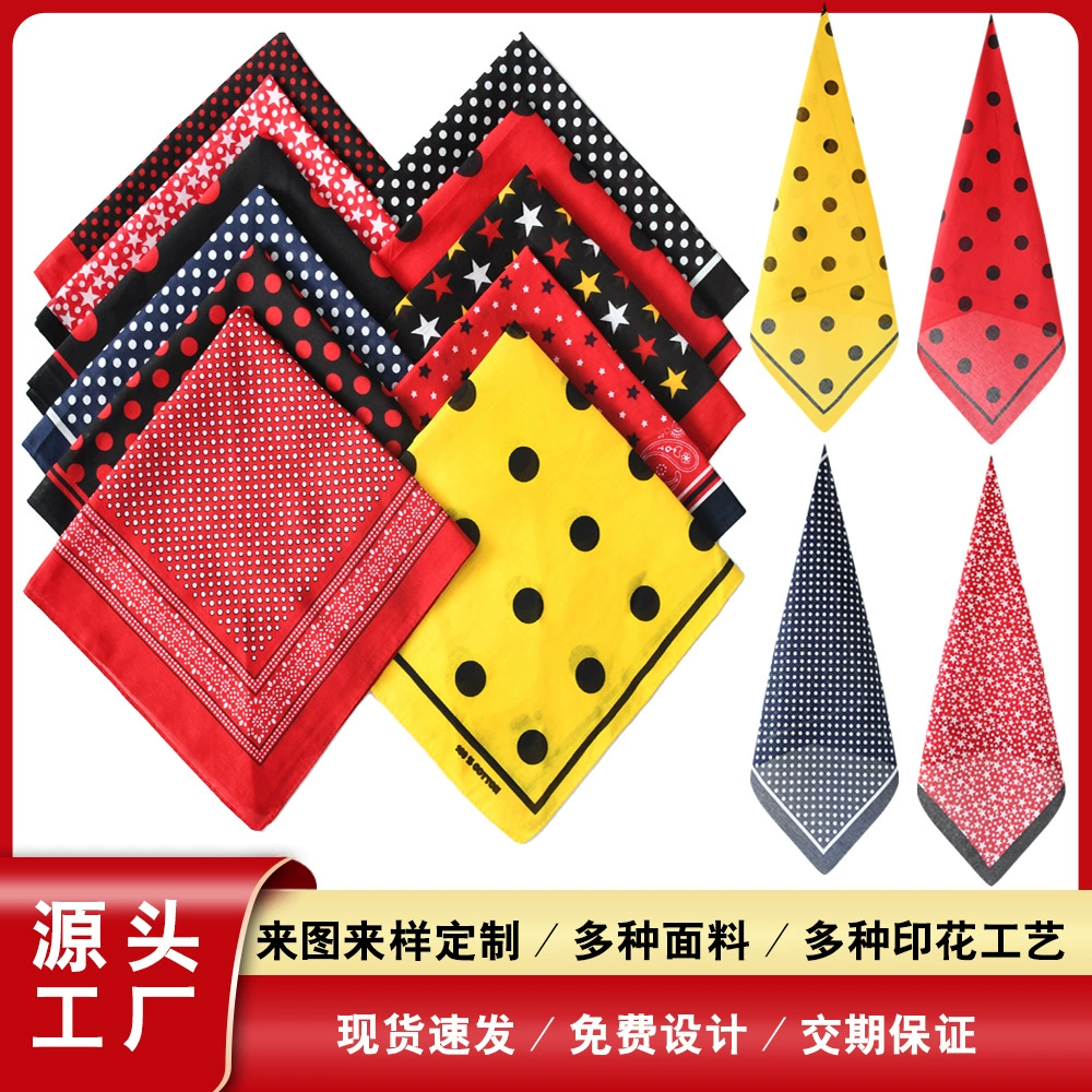 Фабрика оптовой личности ретро хип-хоп горошек Мода Тюрбан модный хип-хоп солнцезащитный крем в горошек звезда хлопок квадрат