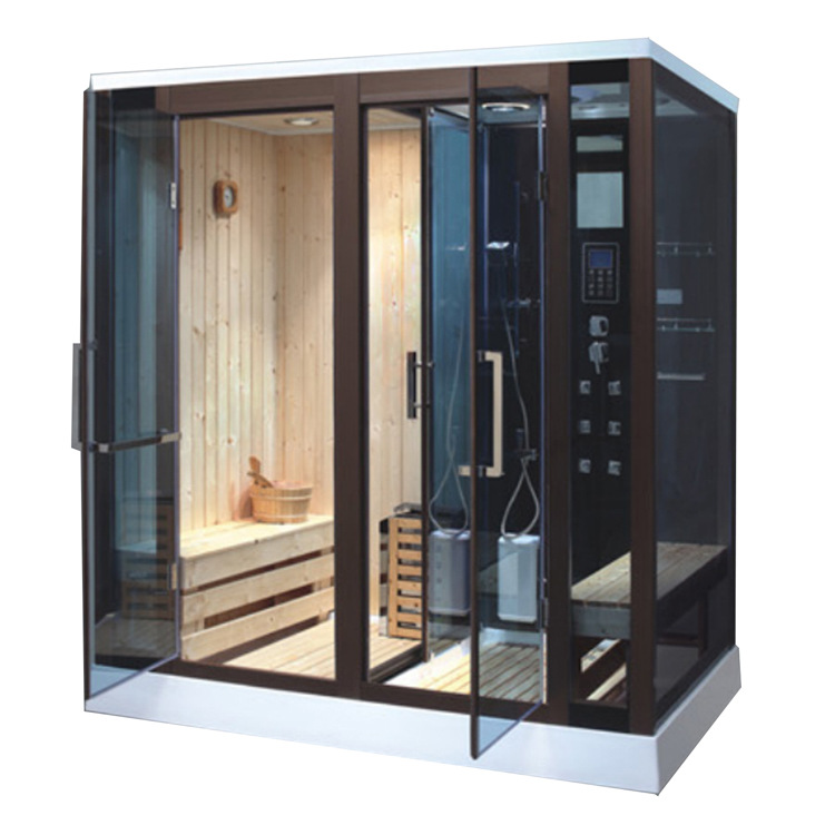 Foshan fábrica de vapor seco y húmedo sala de ducha integrada de vapor multifuncional de aleación de aluminio acrílico seco y húmedo sauna de vapor