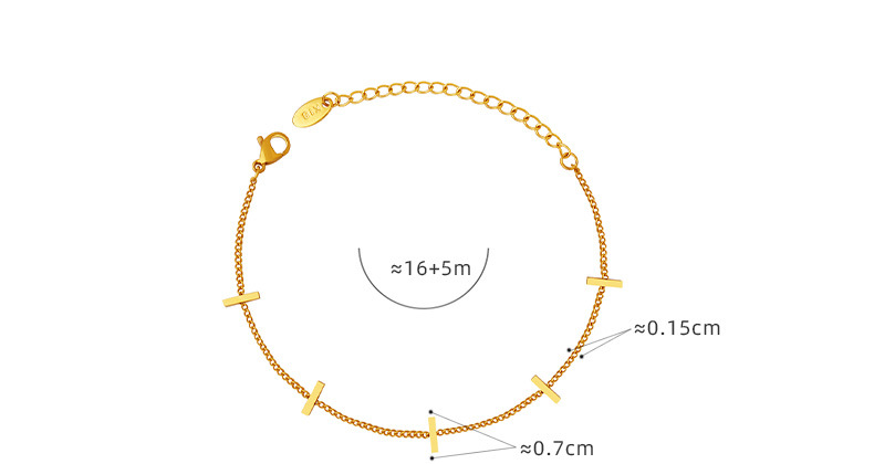 9g Weight 0.03µm-0.05µm Gold Plating Thickness PVD Coated Gold Plating Process Real Gold Plated Plating Material 304 Stainless Steel Pendant Material Bracelets Classification 304 Stainless Steel Chain Material 18K Gold Plating Color 1 Piece Quantity Daily Occasion 304 Stainless Steel Material Square Pattern Women'S Gender Simple Style Style Waterproof Non Tarnish, Plating Craft PVD Coated Real Gold Plated 18K Gold Square 304 Stainless Steel Simple Style Waterproof Non Tarnish 304 Stainless Steel Bracelets