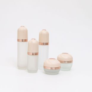 Factory Direct Supply Glass Bottle Skin Care Single Product Set 30g 50g 60ml 100ml 120ml Double Layer Cap
