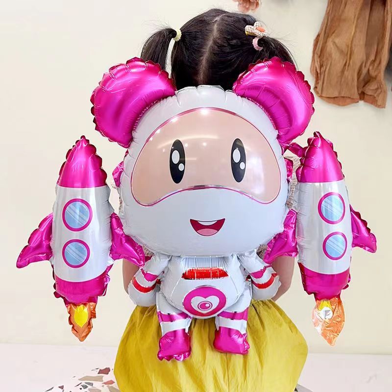 풍선 성간 곰 로켓 날개 빨간색