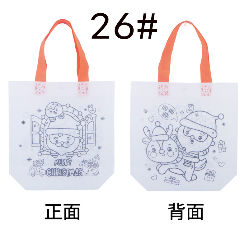 Bolsa de tela no tejida para graffiti, fiesta infantil, manualidades, pintura a mano, coloreado, bolso RPET CPCE