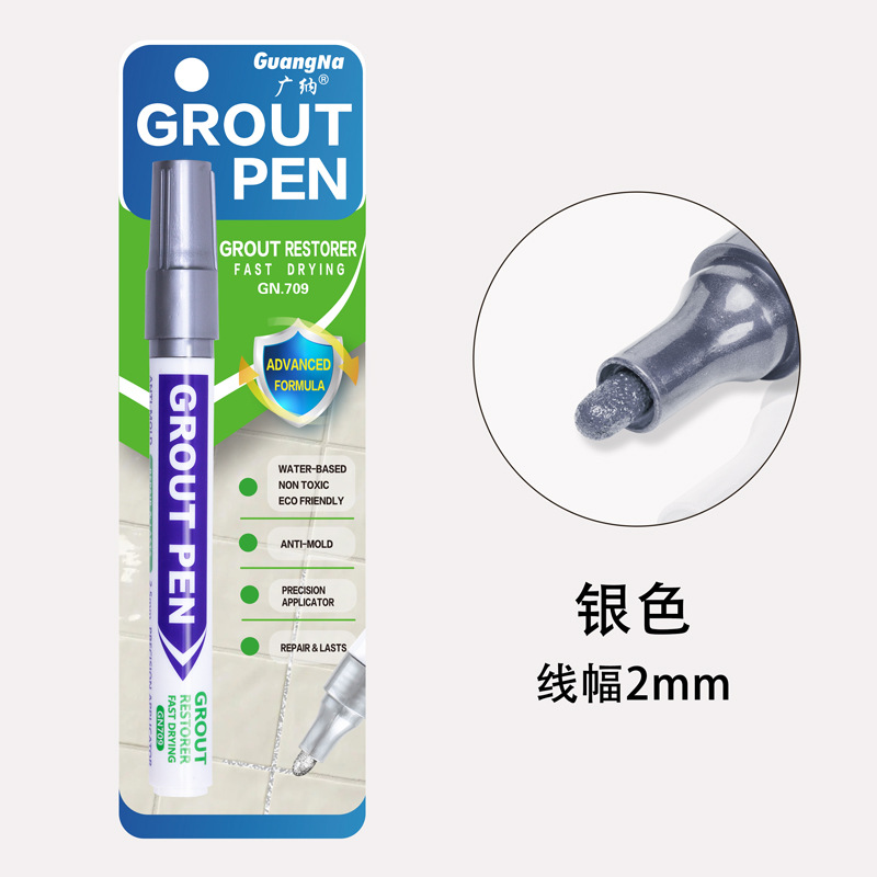 Guangna GN709 azulejos de suelo de belleza de costura de lápiz de reparación de azulejos a prueba de agua a prueba de moho de línea de lápiz de secado rápido 8 colores opcionales