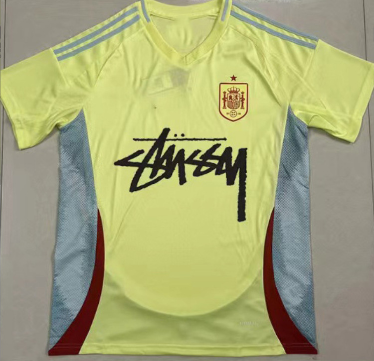 Stussy Jersey Brasil Flamengo Italia Edición conmemorativa Portugal París Francia Uniforme de fútbol