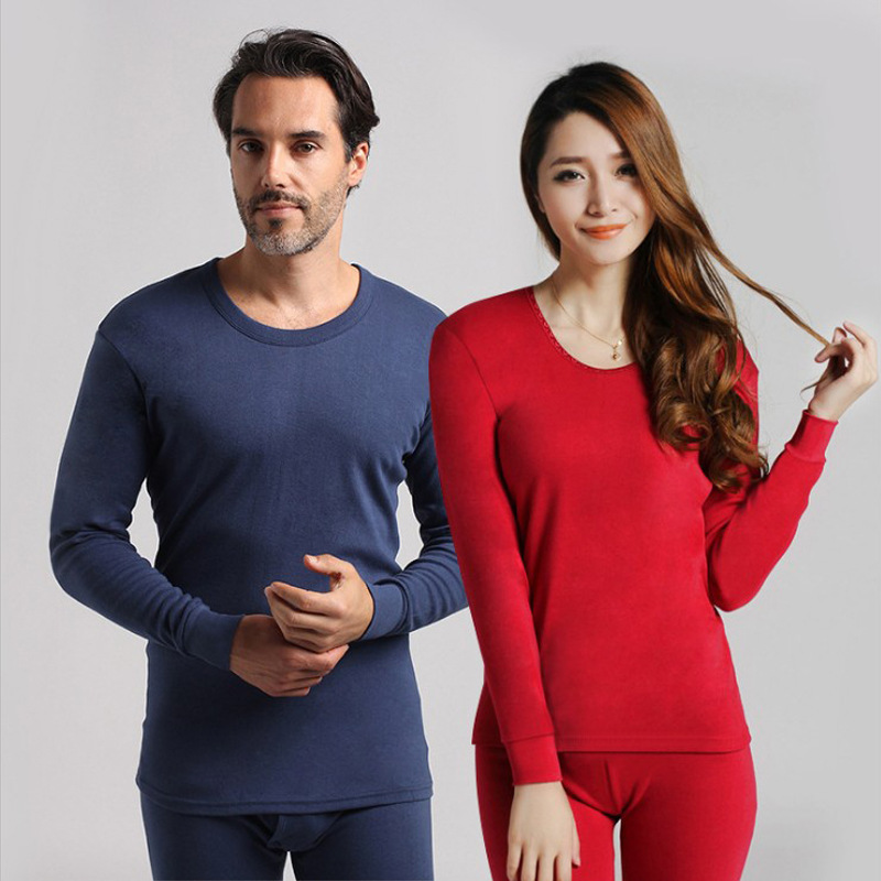 Pure cotton men's autumn clothing autumn pants crew neck thermal underwear set autumn and winter thin youth cotton sweater a generation of hair