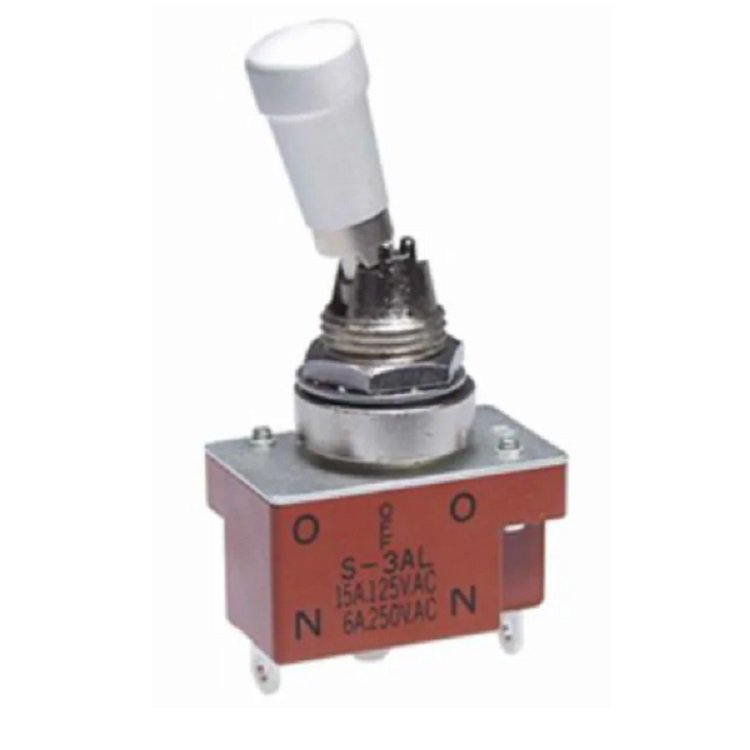 NKK日开S-3AL三档拨动带锁定钮子开关