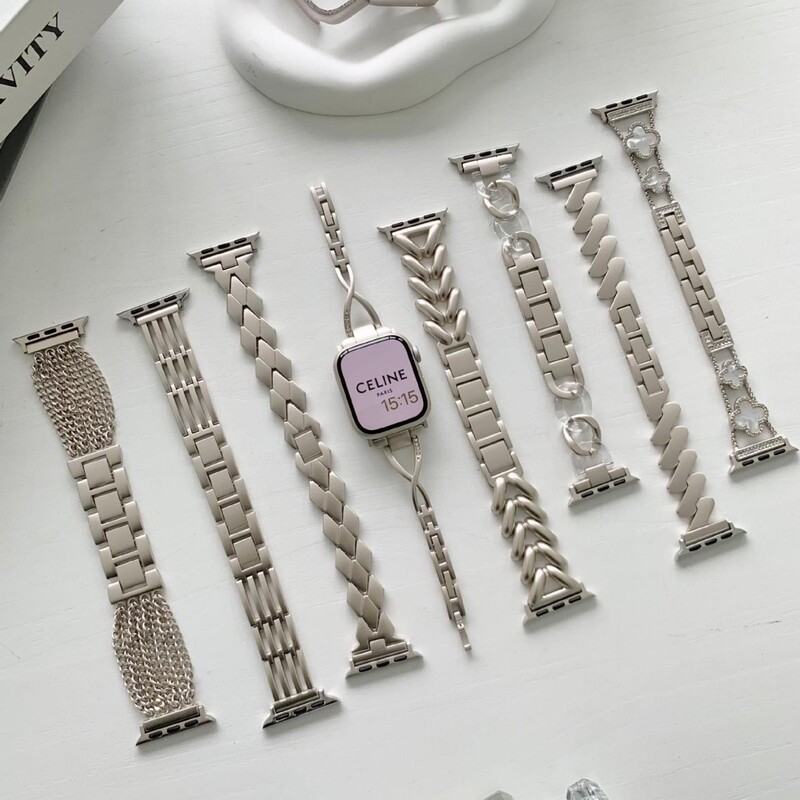 Iwatch11 Watch Strap with High-End Starlight Color Suitable for Apple Watch S987 Metal Apple Watch 10Th Generation Se