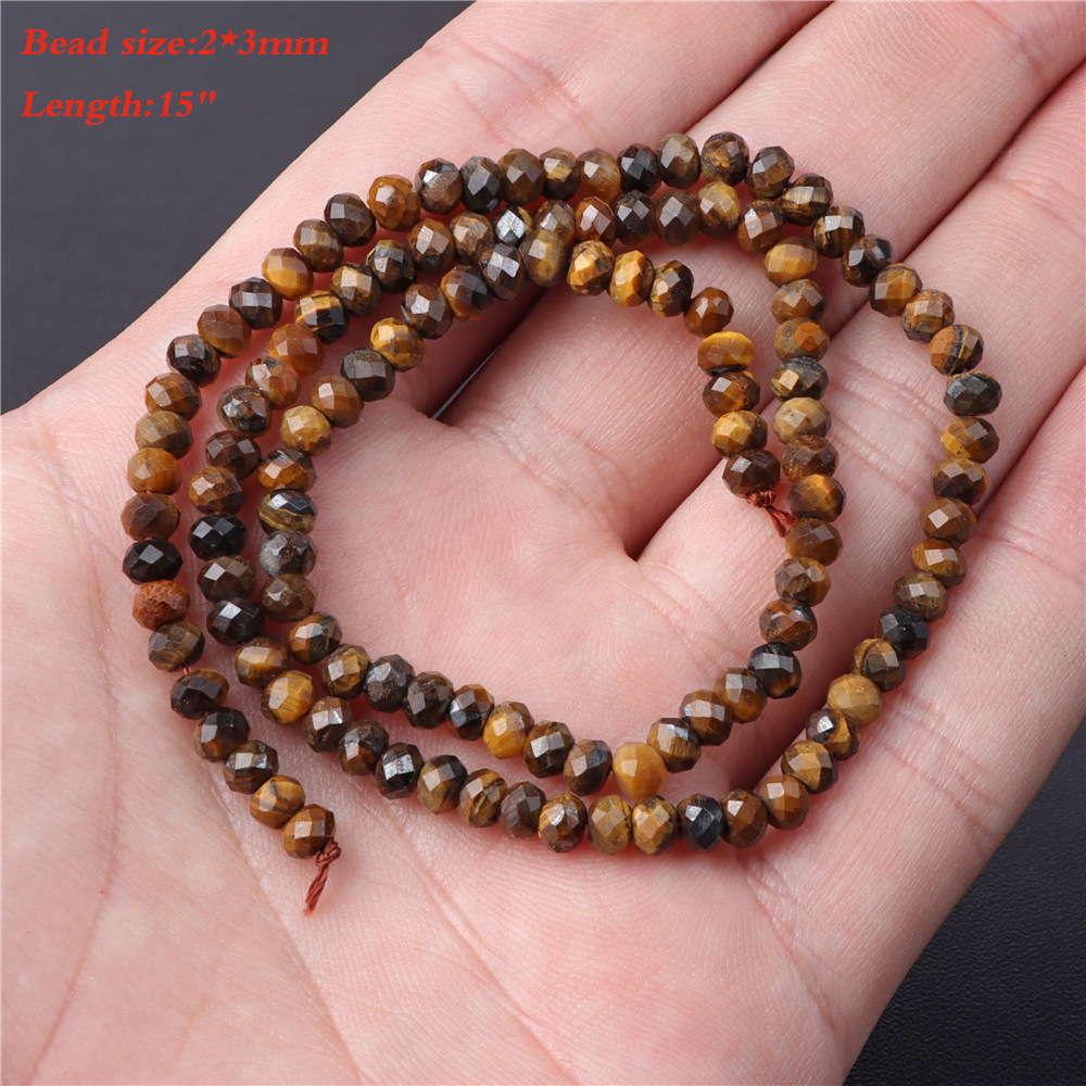 Natural Tigereye Spacer Beads Beaded Diy Ornament Accessories Scattered Beads Semi-Finished Products Handmade Yellow Tiger Abacus Beads display picture 3