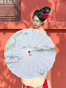 Oil Paper Umbrella, Elegant Ink, Chinese Style Performance, Retro Ceiling Decoration, Photography, Classical Qingming Rain, Ancient Style