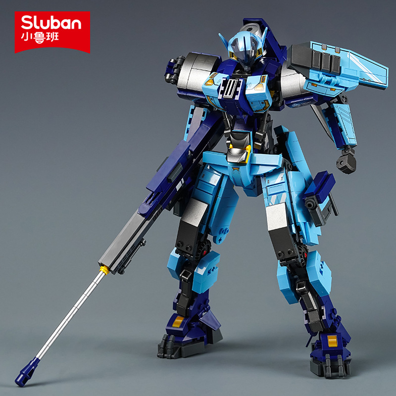 Poco Luban bloques de construcción B1183-5 Jiafei Guerrero nieve escena Phantom Mech modelo montado juguete regalo