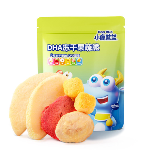 Official Flag Small Deer Blue Blue DHA Freeze-dried Fruit and Vegetable Crisps Freeze-dried Fruits and Vegetables Dried Fruits and Vegetables for Baby Food Recipes