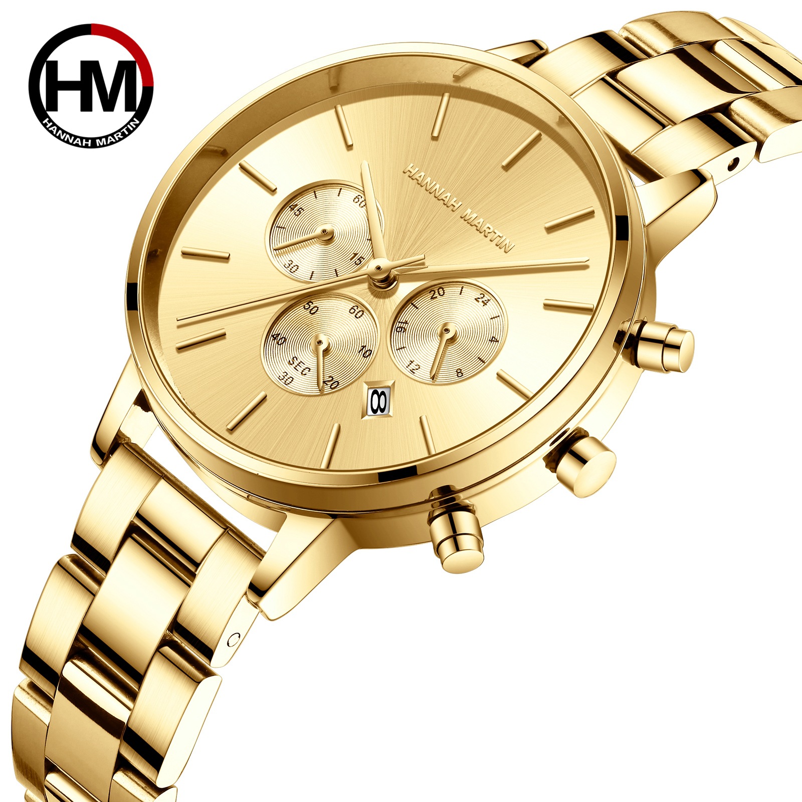 Orologio da polso impermeabile con chiusura a doppio scatto a farfalla, cinturino in acciaio inossidabile, orologio al quarzo da donna_voghion.com