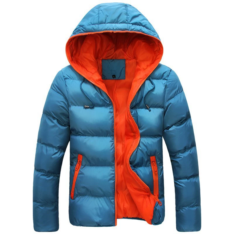 Межсезонное пуховое пальто, Мужская облегающая короткая мужская одежда с ручкой, мужское Утепленное зимнее сломанное пальто