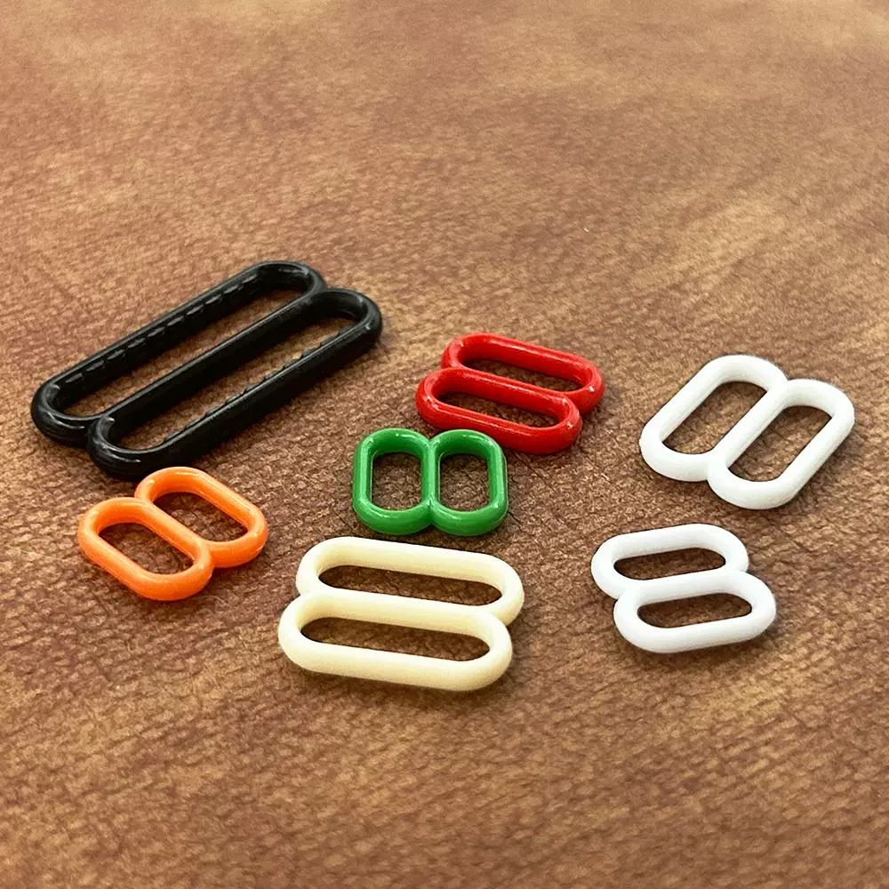 内衣配件调节扣多尺寸POM注塑8扣 厂家可染色环保日字扣8字塑胶扣