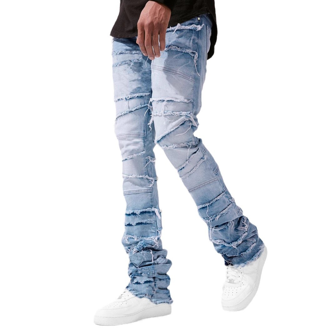 Jeans Rectos para Hombre de Algodón, Elástico, para Uso Diario