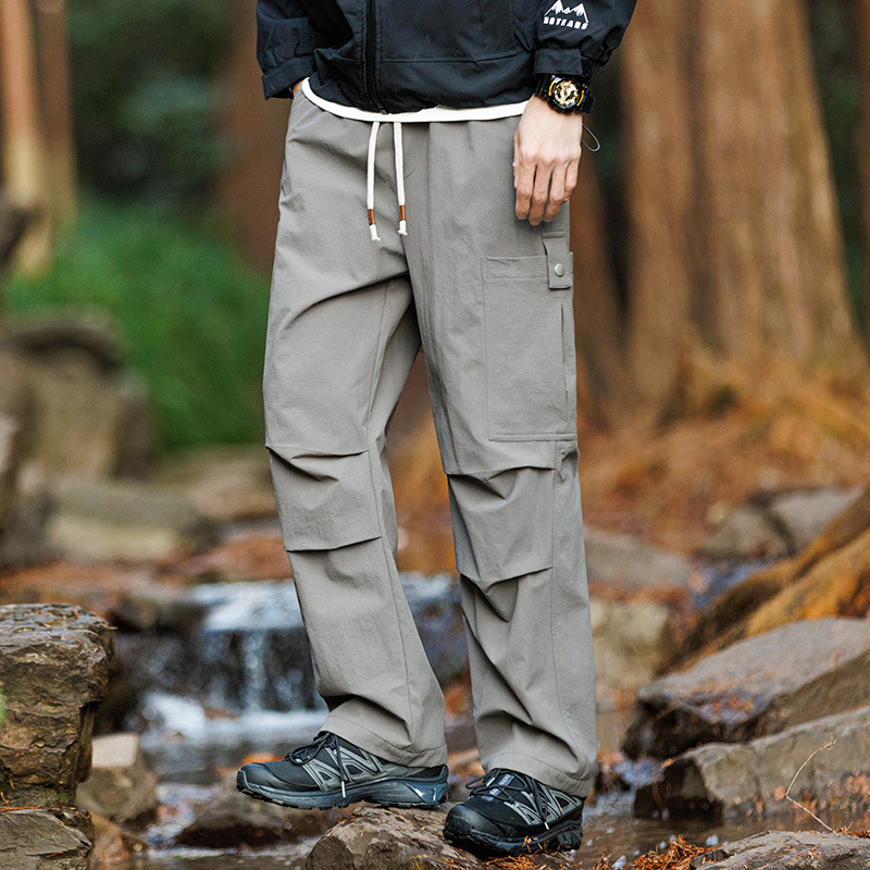 2024 hombre al aire libre pantalones de primavera y otoño sueltos pantalones de piernas anchas de tendencia callejera alta ropa casual pantalones image 7