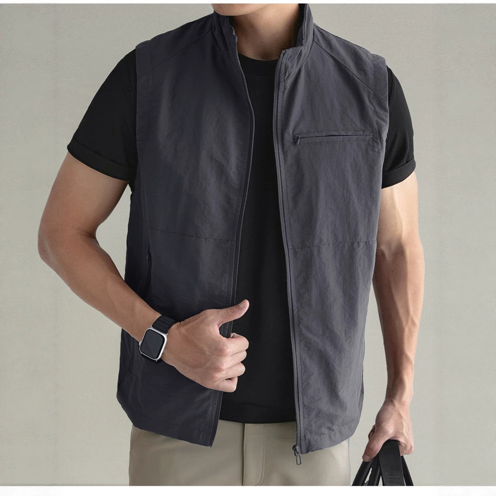 Summer thin travel casual breathable vest, quick dry sports jacket 3