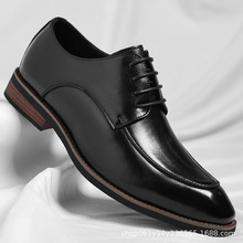 男鞋跨境一件代发大码新款皮鞋时尚男士商务正装鞋潮流英伦绅士鞋
