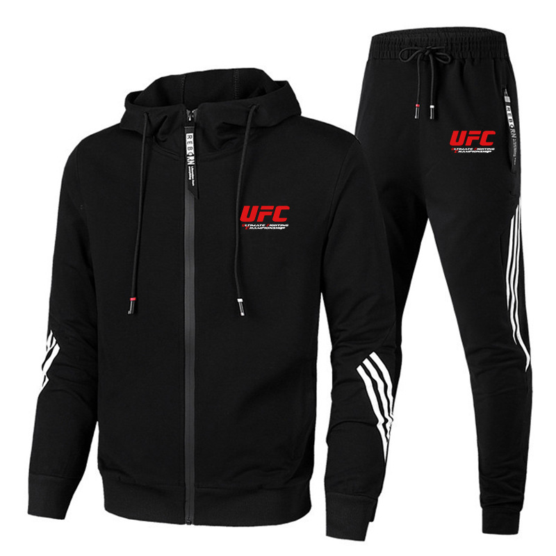 Foreign Trade Spring & Fall Men's and Women's Ufc Casual Sweatshirt Suit Zipper Hoodie Men's and Women's Outdoor Fitness Sports Suit