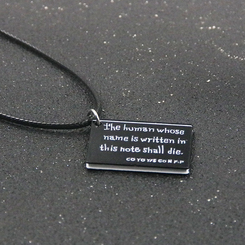 Anime Peripherals Death Note Necklace Yagami Light Death Note Notebook Same Necklace Pendant