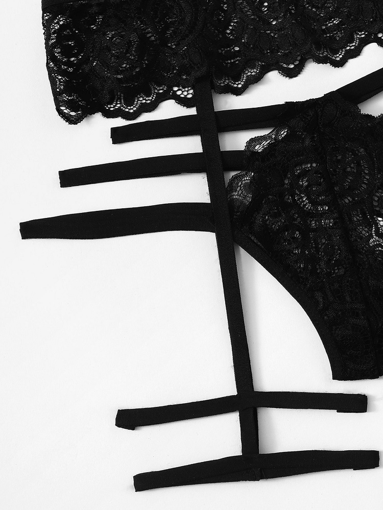 Three Point Lace Lingerie Set Image 5