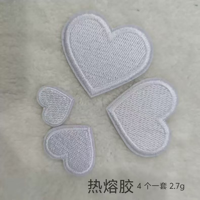 トレンディで美しいカラフルなピーチハートコンピュータ刺繍布ステッカーマルチサイズ DIY 手作りステッカー製造装飾ステッカー卸売|undefined