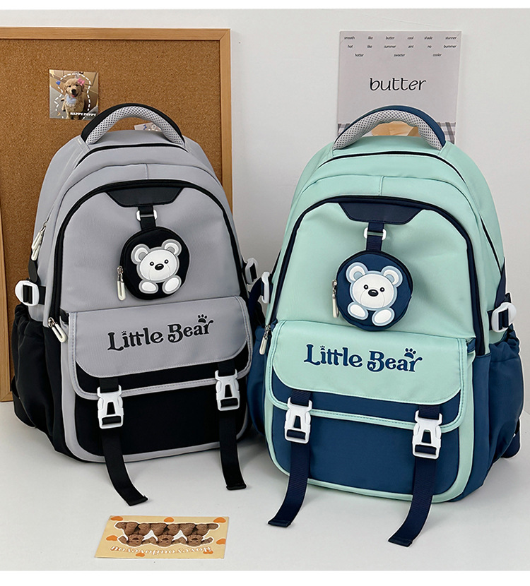 Vintage-Inspired School Backpack For Teens - Stylish & Spacious Unisex Bookbag With Breathable Cushion Straps, Trendy Color Block Design_voghion.com
