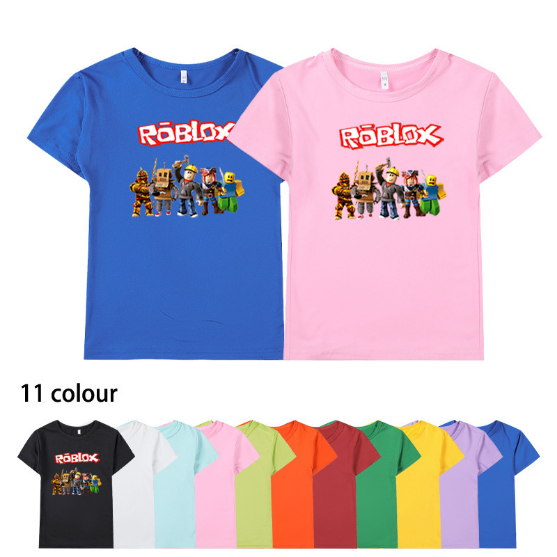 Cross-Border Anime Cartoon Roblox Merchandise Printed Pattern Boys and Girls Round Neck Short-Sleeve T-Shirt Tops Cross-Border Dropshipping Cross-Border Anime Cartoon Roblox Merchandise Printed Pattern Boys and Girls Round Neck Short-Sleeve T-Shirt Tops Cross-Border Dropshipping
