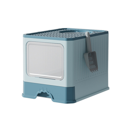 Fully enclosed cat litter basin, extra large folding basin, drawer-type cat toilet, top-out anti-splash pet supplies wholesale