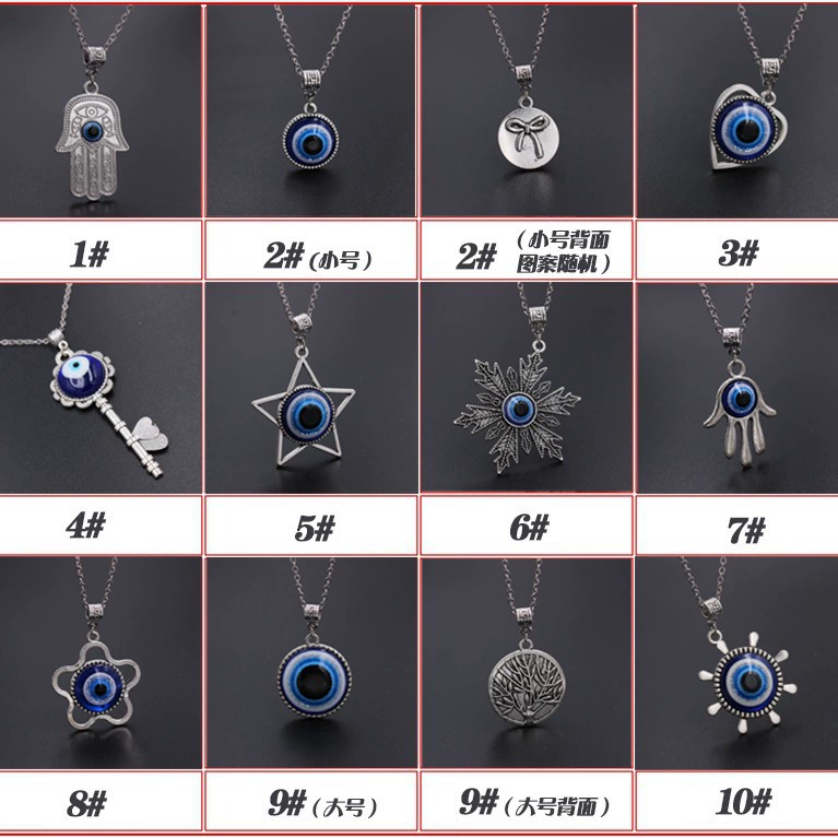 Горячий взрыв дьявольский глаз голубые глаза ожерелье женщины ключицы цепи ожерелье ювелирные изделия свитер цепи производители оптом в наличии