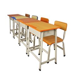 小中学生用の机と椅子のシングルセット、工場直販、個別指導トレーニングクラス、ライティングデスク、学校教室、学習机